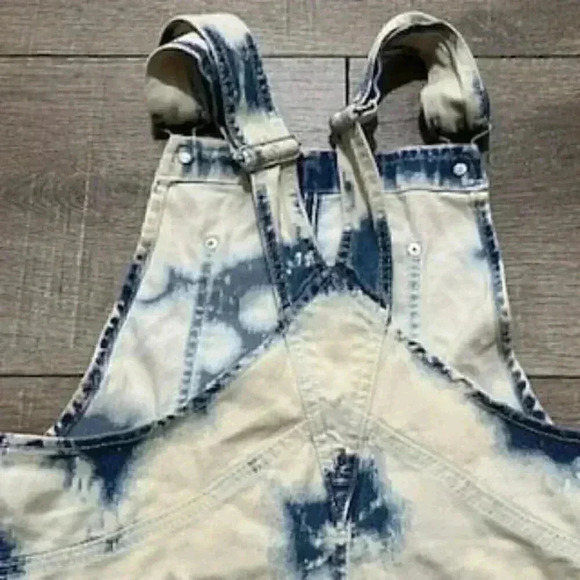 Jordache Acid Washed Denim Jeans Overall Shortall Girl’s Size 14/16 - Picture 7 of 8